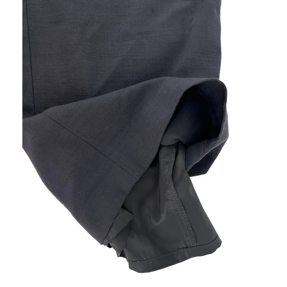 Talbots Petites Black Wide‎ Leg Dress Pants 10P Italian Fabric Lined Side Zip